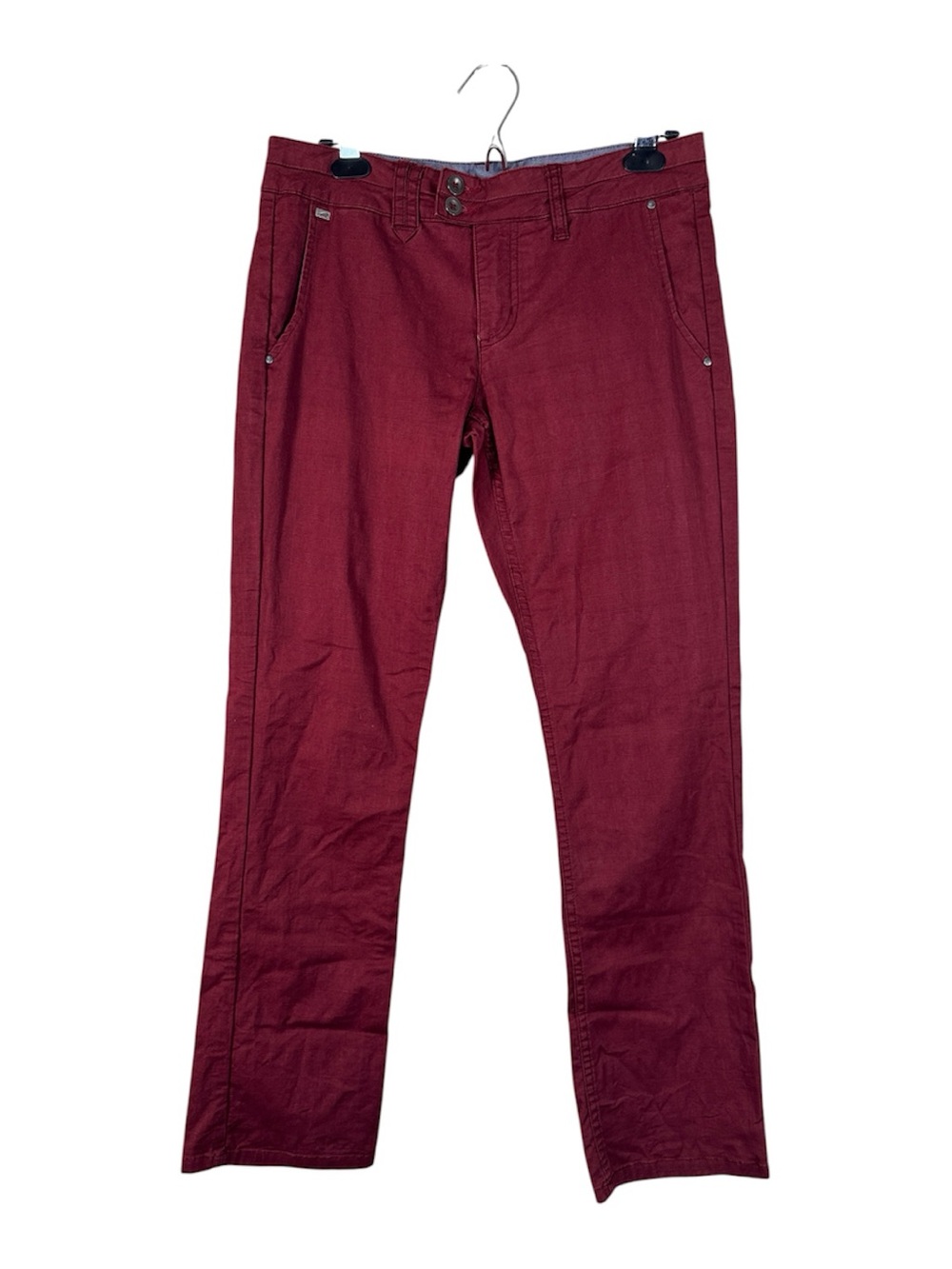 Horny Toad Burgundy Organic Cotton Low Rise Straight Leg Pants Womens 6 Gorpcore